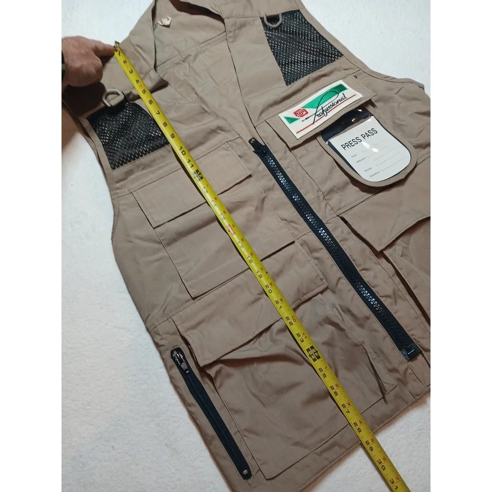 Vintage Fuji Film Professional Media Press Vest Photographer Korea 1980s Size L